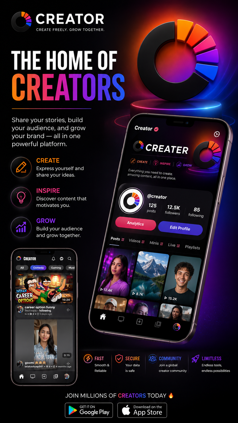 Creator social media app